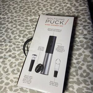 Wolfgang Puck Wine Opener Set - Black and Silver